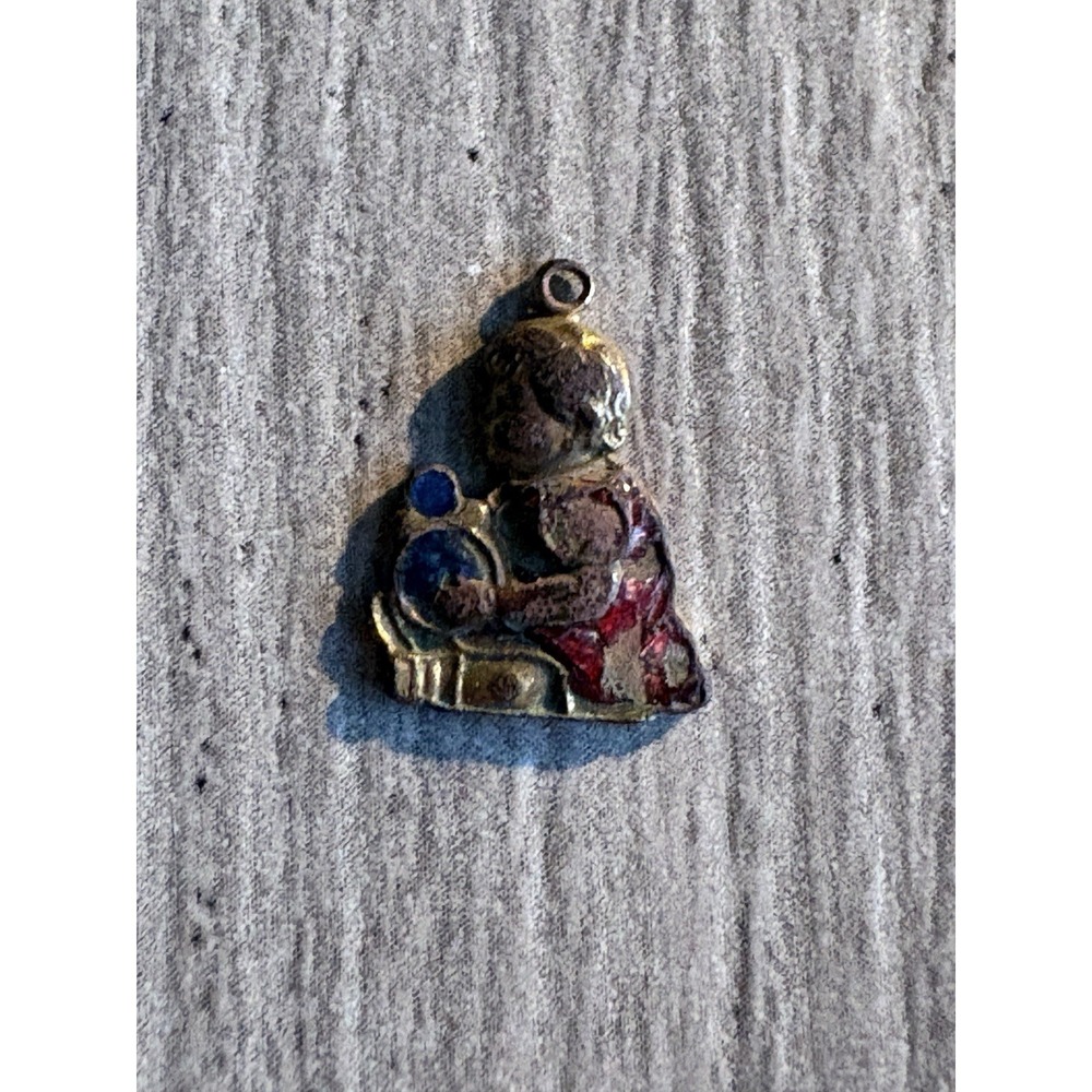 Vintage Thai Kumon Thong Amulet, a Sacred Talisman Of A Golden Child‎ 0.5"
